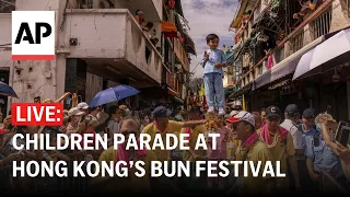 LIVE: Children parade in costumes at Hong Kong’s colorful Bun Festival