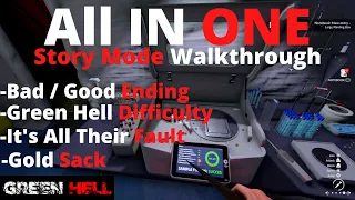 All In One Green Hell Story Walkthrough / Green Hell Difficulty / Good And Bad Ending / Gold Sack