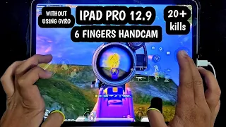 IPAD PRO 12.9 PUBG MOBILE WITHOUT USING GYRO | 6 FINGERS CLAW HANDCAM GAMEPLAY