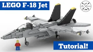 LEGO F-18 Superhornet Tutorial! (Top Gun Maverick)