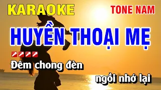 Karaoke Huyền Thoại Mẹ Tone Nam Nhạc Sống Dễ Hát | Hoàng Luân