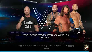 "🔥 WWE 2K24 FULL MATCH — Stone Cold vs AJ Styles  — Dream Match!"