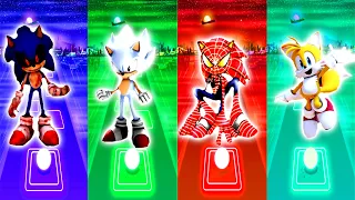 Sonic Exe VS Sonic the Hedgehog VS Spider-Sonic VS Tails | Tiles Hop EDM Rush