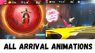 ARRIVAL ANIMATIONS IN FREE FIRE 🥴😵😚
