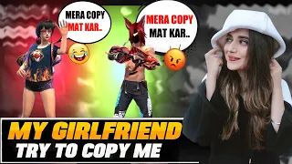 My Girlfriend Try To Copy Me😂 || Gone Wrong Or Successfull? || Garena Freefire ❤️