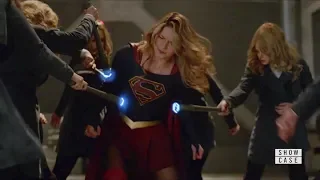 Supergirl 4x20 Supergir, Lena, Dreamer and James vs Eve and Ben Lockwood Fight Scene