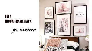 Ikea Ribba Frame Hack - For Renters!