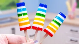Rainbow Jelly 🌈 How To Make Miniature Rainbow Fruit Jelly Decorating 💕 Dessert Ideas By Mini Ideas