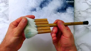 Evergreen Lake | Landscape Art | Easy Painting for Beginners | Oval Brush Technique
