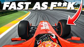 The 2004 Ferrari on Slicks in Completely BROKEN