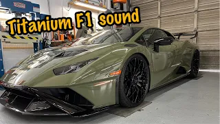 Titanium F1 Sounding exhaust for V10 Lamborghini STO/EVO/Tecnica