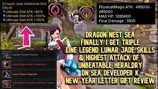 Finally i Get Triple Line Legend Lunar Jade & Highest Attack Unbeatable Heraldry in Dragon Nest SEA