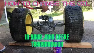 How to change your oil in your Differential / transaxle / Transmission John Deere Lawn Tractor