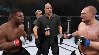 Mike Tyson vs. Shawn Jordan (EA Sports UFC 2) - CPU vs. CPU 🥊