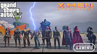 XMEN VS APOCALYPSE AND SENTINELS EPIC BATTLE - GTA 5 MODS