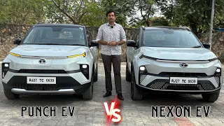 TATA Punch EV VS TATA Nexon EV | Detailed Comparison