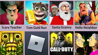 Scary Teacher,Hello Neighbor,Tom Gold Run,Roblox,Santa Granny,Call Of Duty