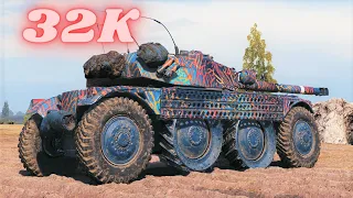 Panhard EBR 105  & T-100 LT  32K Spot + Damage  World of Tanks,WoT Replays tank battle