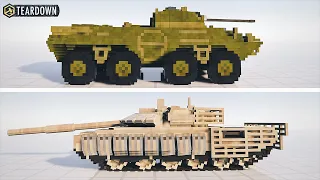 BTR-90 vs  T-72B3M TANK  | Teardown