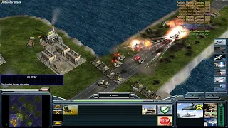 Command Conquer Generals Zero Hour - USA Laser vs 5x HARD Bay Of Pigs