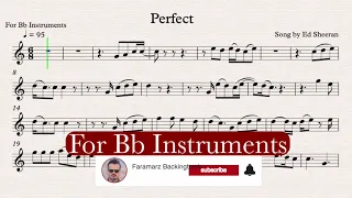 Perfect - Ed Sheeran - No Copyright Play Along for Clarinet, Trumpet, Tenor Saxophone - Sheet Music