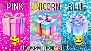 choose your gift new #giftbox #pink #chooseyourgift #gift #quiz #blue #unicorn#eligeturegalo #choose