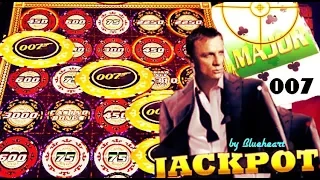 ★ JACKPOT HANDPAY! ★ FULL SCREEN CHIPS! JAMES BOND CASINO ROYALE slot machine WINS!