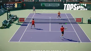 Top Spin 2K25 - Roger Federer & Carlos Alcaraz Vs Daniil Medvedev & Andy Murray I Legend Difficulty!