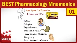 Aspirin Side Effects [ BEST Pharmacology Mnemonics ] [ 20 Sec ]