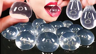 ASMR EDIBLE WATER BOTTLE *NO PLASTIC* HOW TO MAKE WATER BOTTLE FOOD GIANT POPPING BOBA EATING SOUNDS