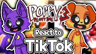 Poppy playtime Chapter 3 react to Smiling Critters Tiktok 💜🎭 || Gacha Reacts || Gacha Life 2