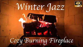 Winter Jazz - Cozy Fireplace with Piano and Strings Jazz Music