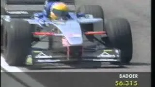 Luca Badoer (Minardi M01) qualifying run - 1999 San Marino Grand Prix