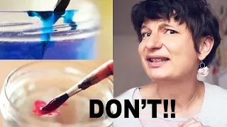 DON'T CLEAN your BRUSH!! 😱😯😅 Watercolor PRO TIP