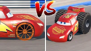 Lightning Mcqueen with Wooden Wheels VS Lightning Mcqueen with Monster Truck wheels – which is best?