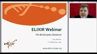 ELIXIR Webinar -  BioSamples and plans for GA4GH metadata API  (Sept 2016)