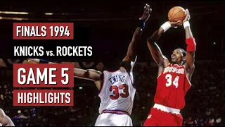 NBA Finals 1994. Game 5 New York Knicks vs Houston Rockets - Full Game Highlights HD