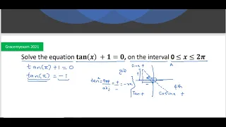 Solve the equation tanx +1 = 0