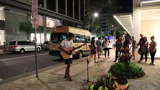 2019.Aug Kalakaua Street Singer Connor Johnson 1