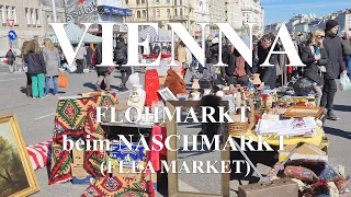Flohmarkt (Flea Market) beim Naschmarkt, Mariahilf; Vienna Walking Tour 4k UHD 60fps
