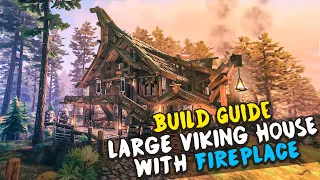 Valheim - How to Build a Large Viking house with fireplace