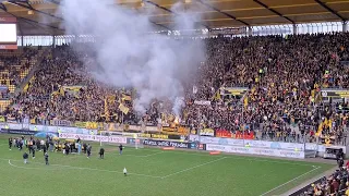 21. Spieltag Regio West - Alemannia Aachen vs Rot-Weiss Oberhausen / Feier mit den Spielern