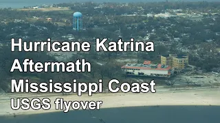 Hurricane Katrina Aftermath, Aerial of Mississippi Coast by USGS