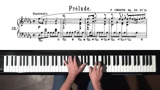 Chopin “Raindrop Prelude” Op.28 No.15 with SCORE - P. Barton FEURICH piano