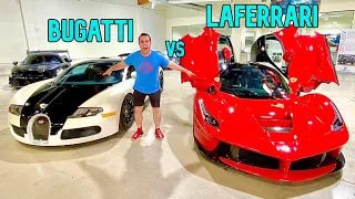 $5 MILLION BUGATTI AND LAFERRARI CAR TOUR!!