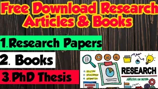 Download Research Articles from any Paid Journals for Free (Articles & Books free Download 100%)