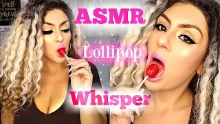 ASMR (Up-Close Whisper) Lollipop Licking Chewing Gum
