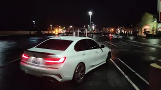 BMW M340i Sliding in the rain