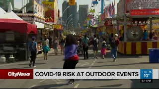 The risk of COVID-19 transmission at outdoor events this summer