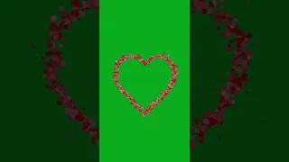 Green Screen Magic particles heart shape